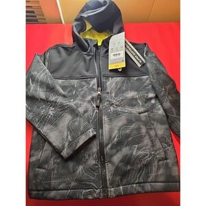 NWT Free Country Kids Boys Super Soft Shell Jacket 4  Black/mapprint